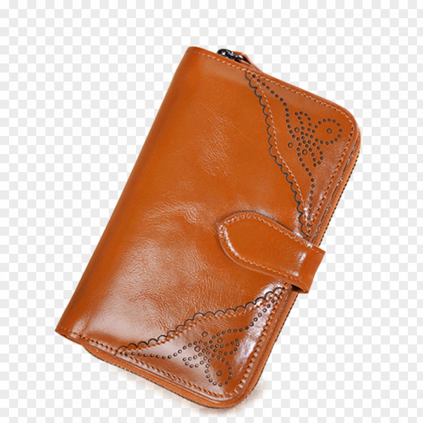 Genuine Leather Wallet Handbag Tasche Coin Purse PNG