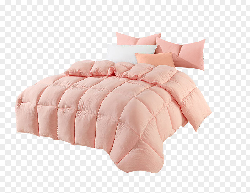 Orange Pink Quilt Bedding Bed Sheet Towel Mattress Blanket PNG