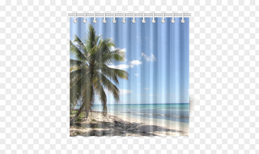 Paradise Beach Curtain Window Majorelle Garden Blue Shade PNG