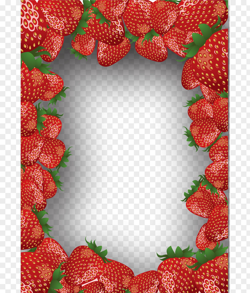 Strawberry Decorative Borders Cream Cake Aedmaasikas Fruit PNG