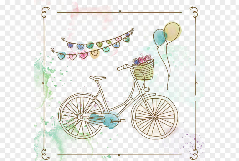 Happy Bike Painting Vintage Clothing Drawing Poster Art Deco PNG