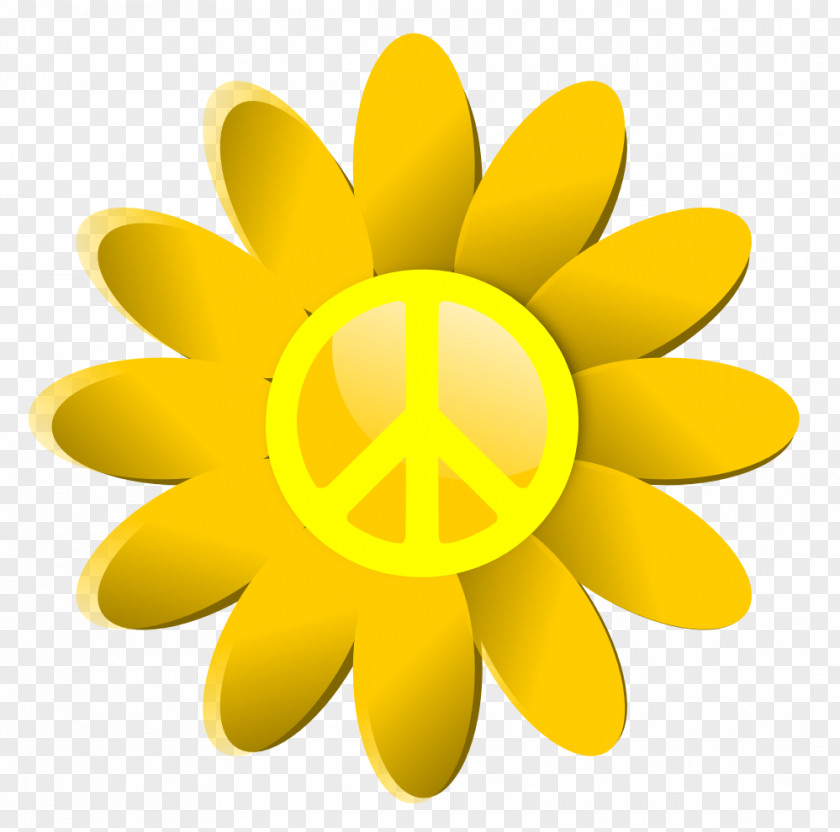 Peace Symbol Flower Clip Art PNG