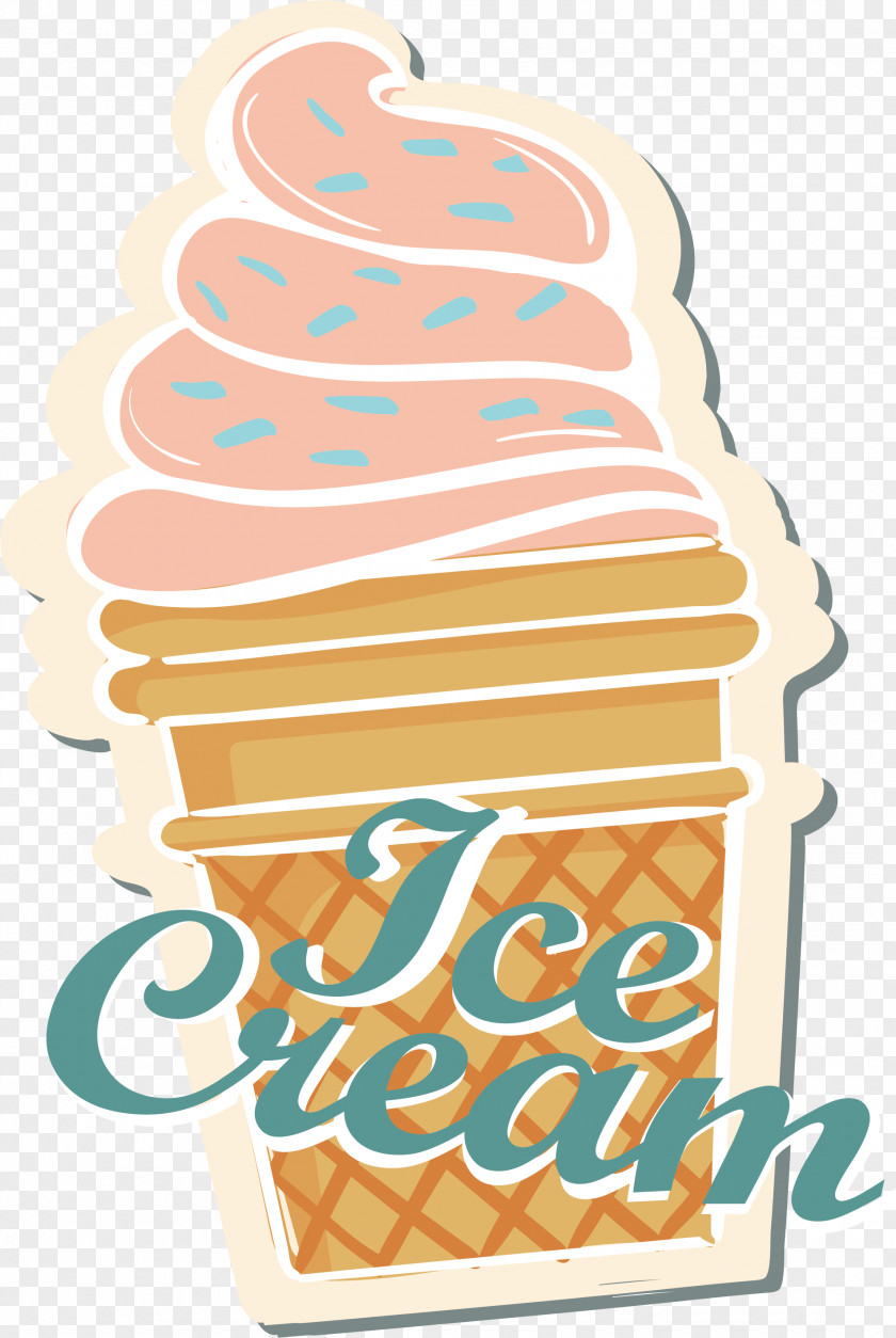 Retro Ice Cream Poster PNG
