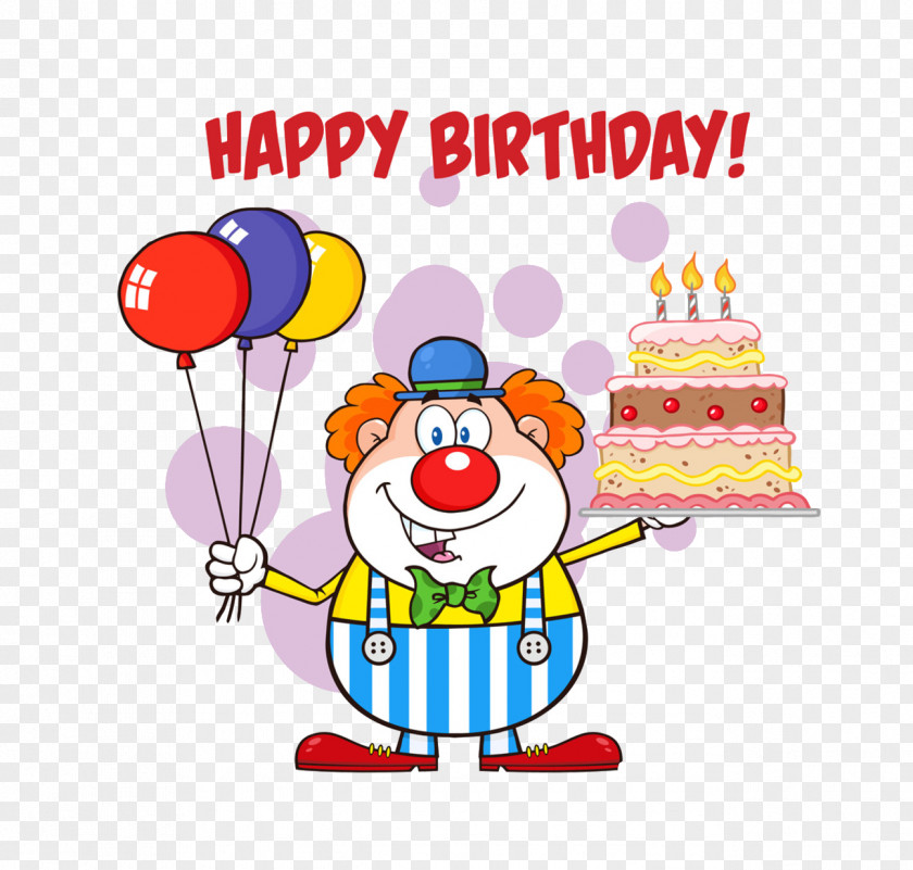 Clown Happy Birthday To You Cake Royalty-free Clip Art PNG
