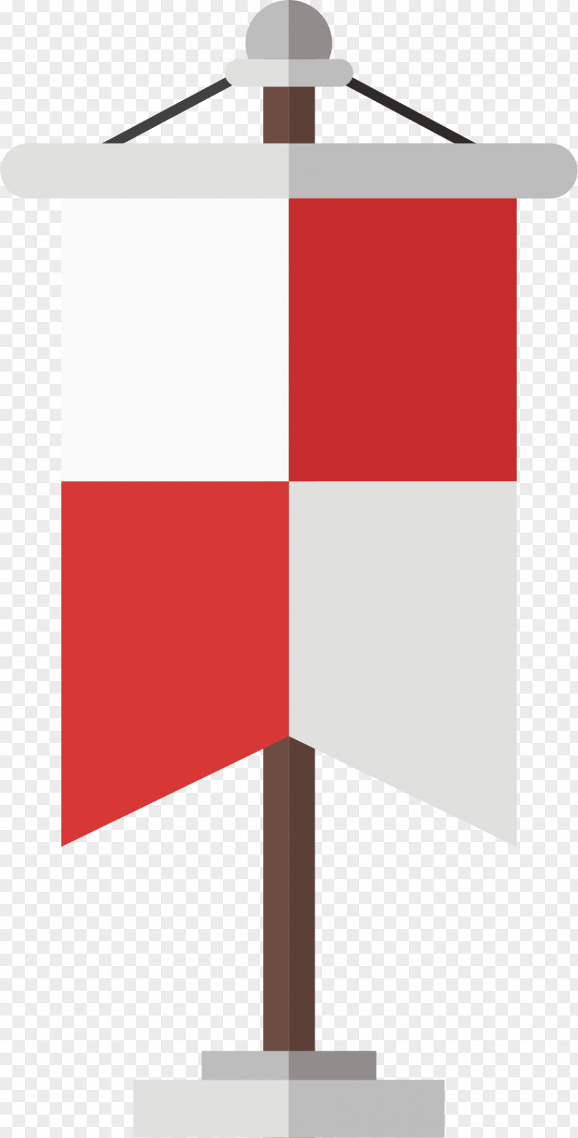 Red And White Flag Rope PNG