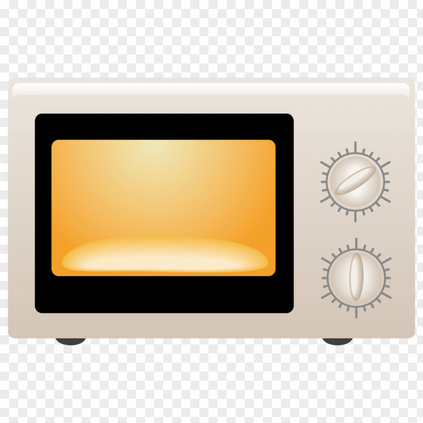 Beige Microwave Drawing Oven PNG