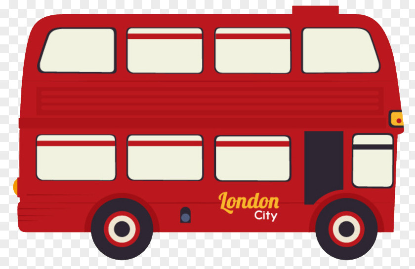 London Double-decker Bus Illustration PNG