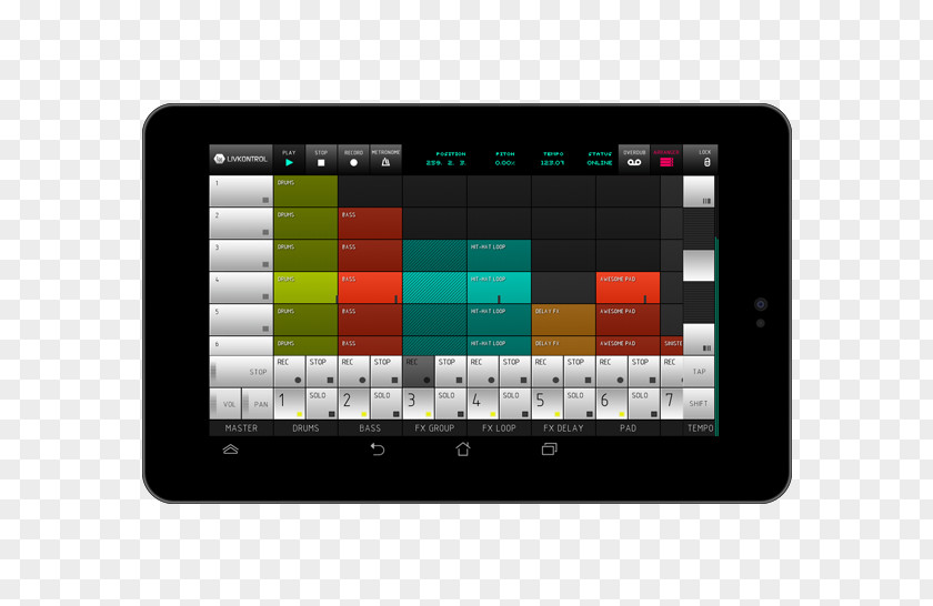 Android Ableton Live MIDI Tablet Computers PNG