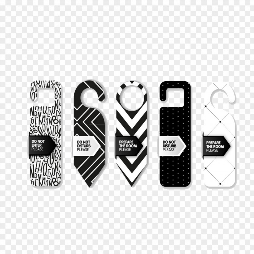 Fashion Black And White Door Listing Hanger Template Creativity PNG