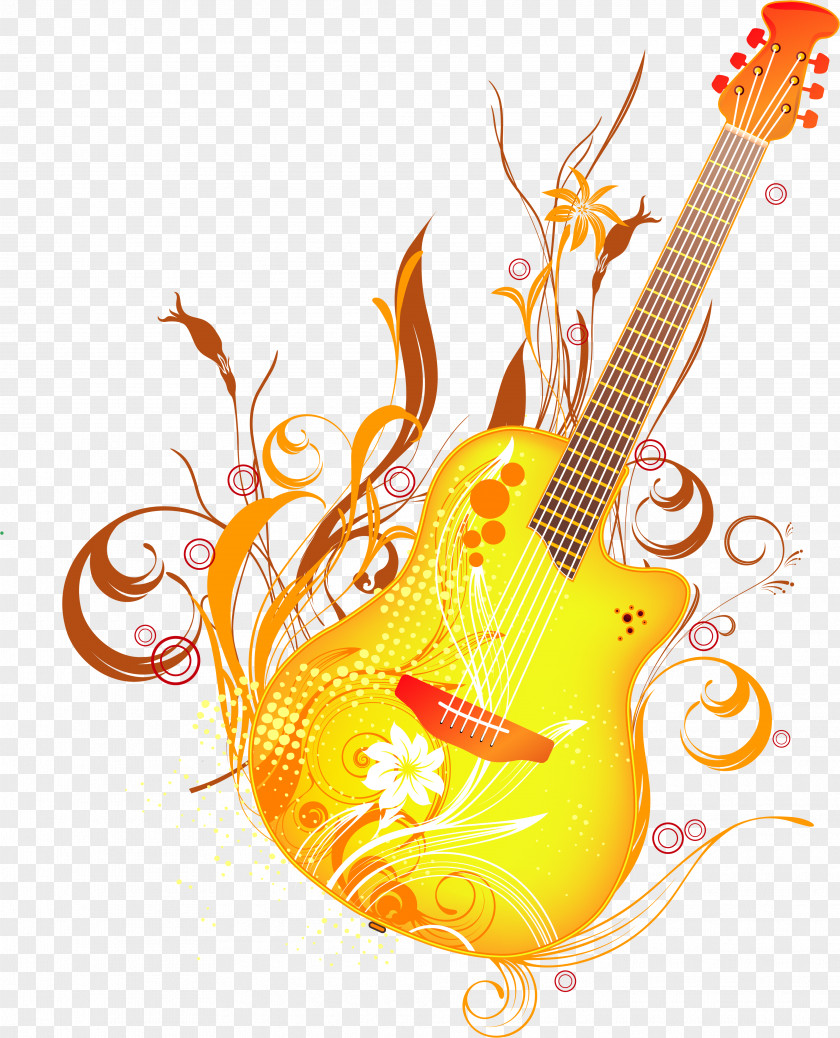 Guitar Graphic Design Illustration PNG