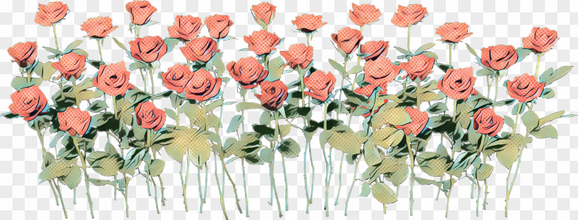 Rose Family Bouquet Pop Art Retro Vintage PNG