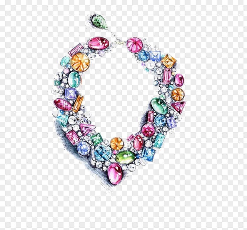 Gemstone Necklaces Jewellery Necklace Drawing Diamond PNG