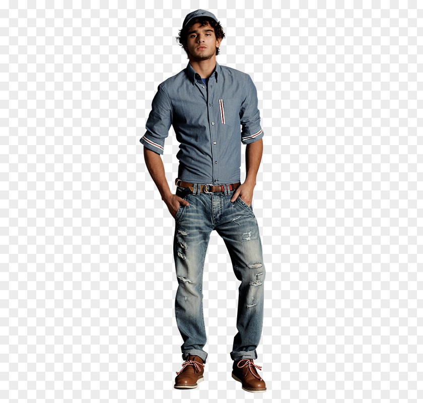 Jeans T-shirt Man Sleeve PNG
