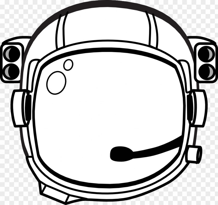 Public Domain Line Art Astronaut Drawing Clip PNG