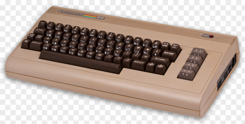 Vintage Computer Keyboard Commodore 64 International Emulator Personal PNG