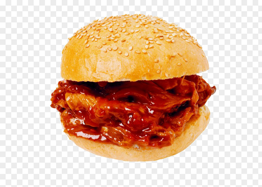 Attractive Big Burger Hamburger Chicken Sandwich Barbecue Butterbrot Fast Food PNG
