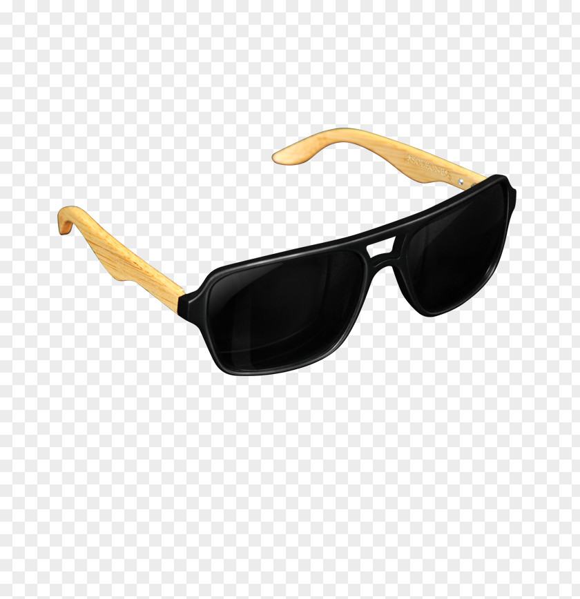 Bamboo Material Goggles Sunglasses PNG