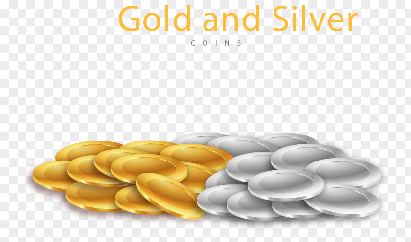 Coin Stack Vector Material Silver Euclidean Gold PNG