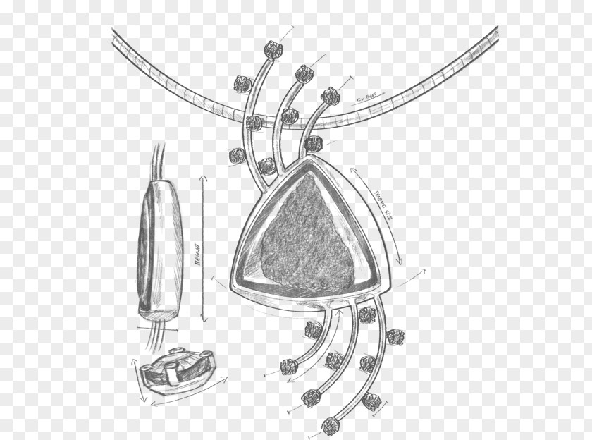 Jewelry Making Line Art Body Jewellery Sketch PNG