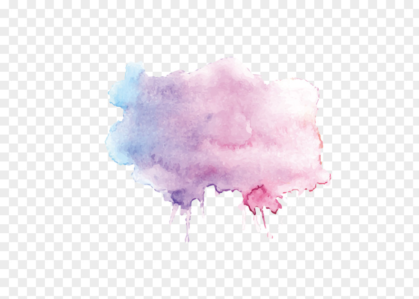 Paint Cloud Pink Watercolor Cotton Candy PNG