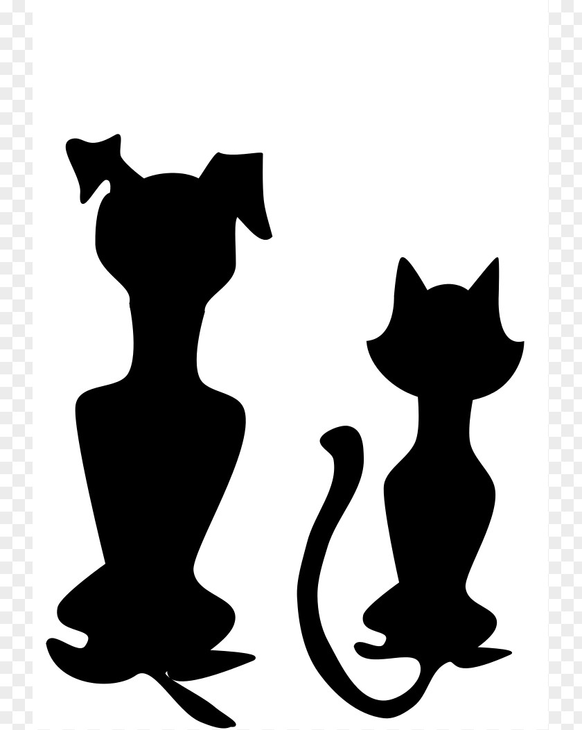 Pet Sitter Cliparts Cat Dog Kitten Silhouette Clip Art PNG