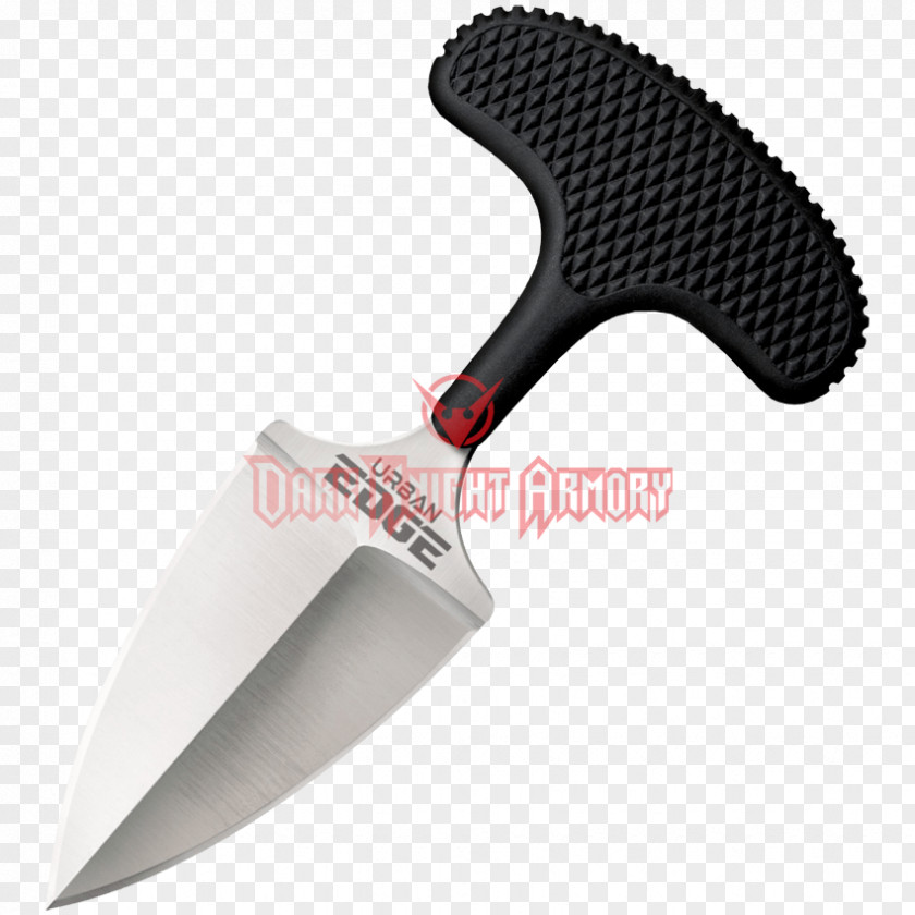 Steel Border Knife Push Dagger Serrated Blade Cold PNG