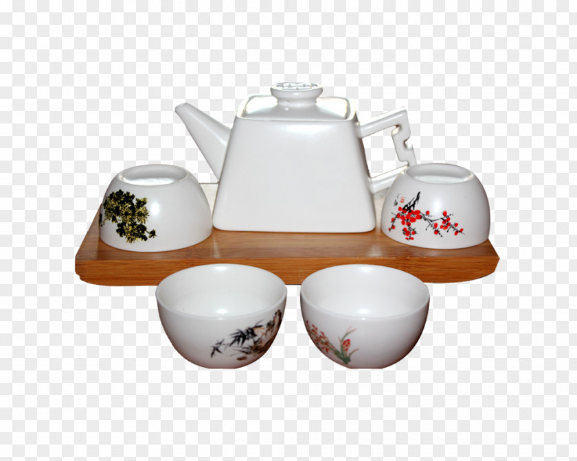 Tea Set Teaware Teacup Coffee Cup PNG