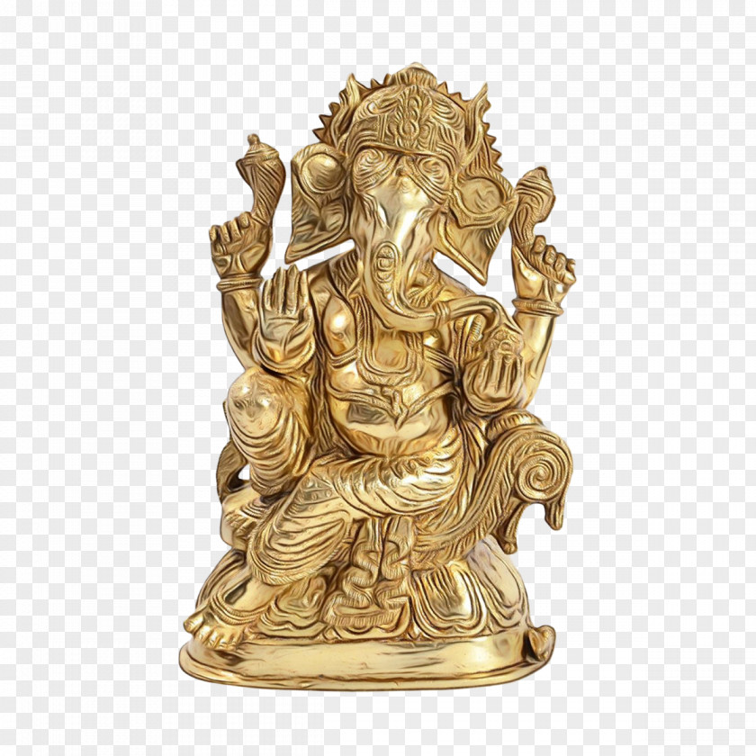 Ganesha Bronze Sculpture Statue PNG