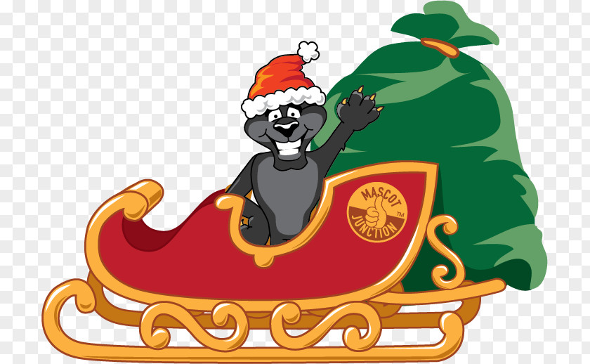 Panther Mascot Clip Art Santa Claus Illustration Openclipart PNG