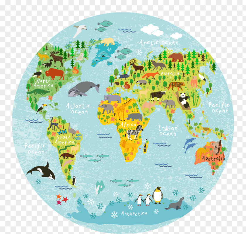 Product Physical Map World Globe Wall Decal PNG