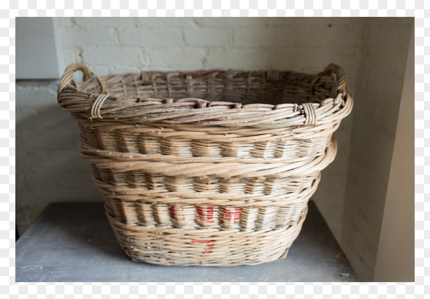 Wicker Basket Clothing Accessories Antique PNG
