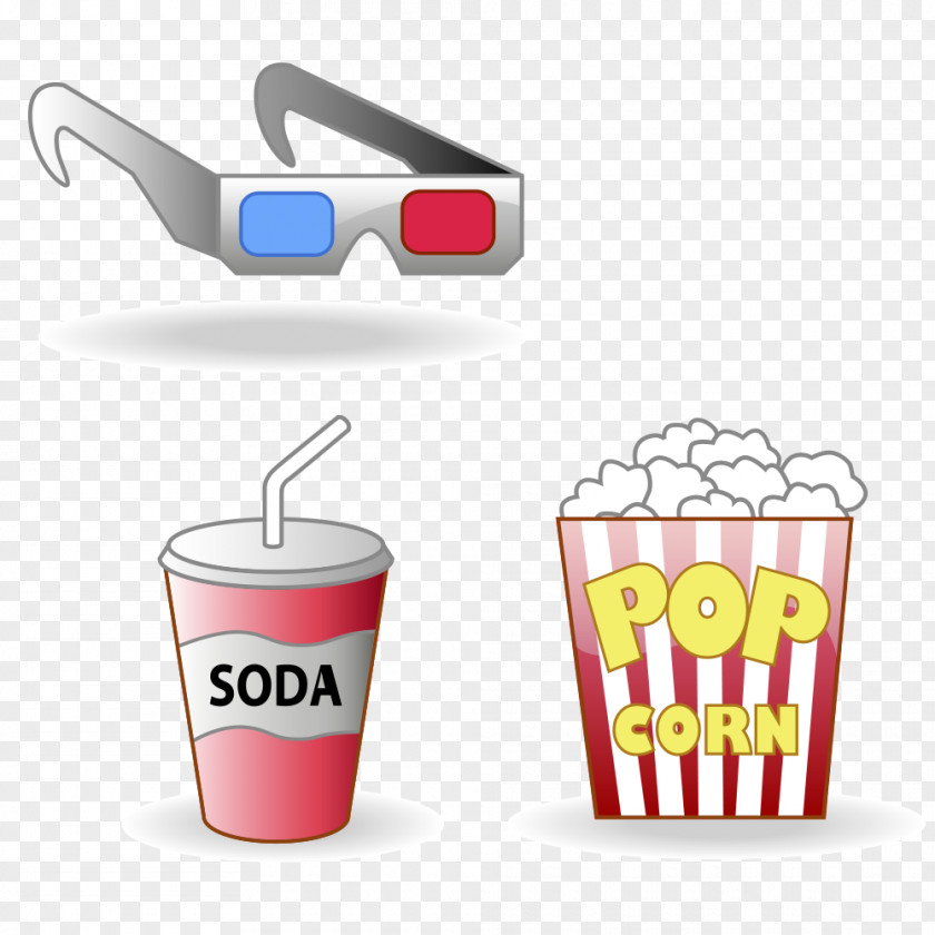 Coke Glasses Popcorn Icon Cinema Film PNG