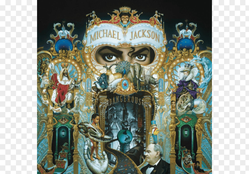 Michael Jackson Dangerous World Tour Album Cover Art PNG