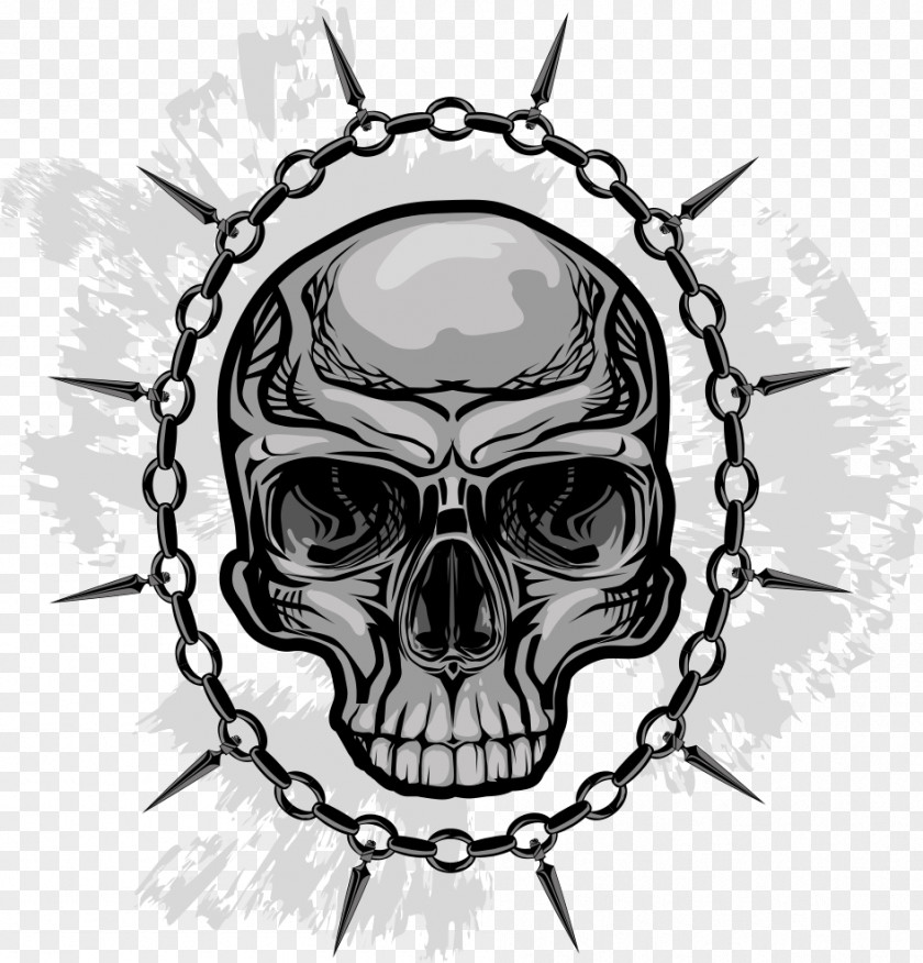 Black Skull Print Stock Photography Illustration PNG