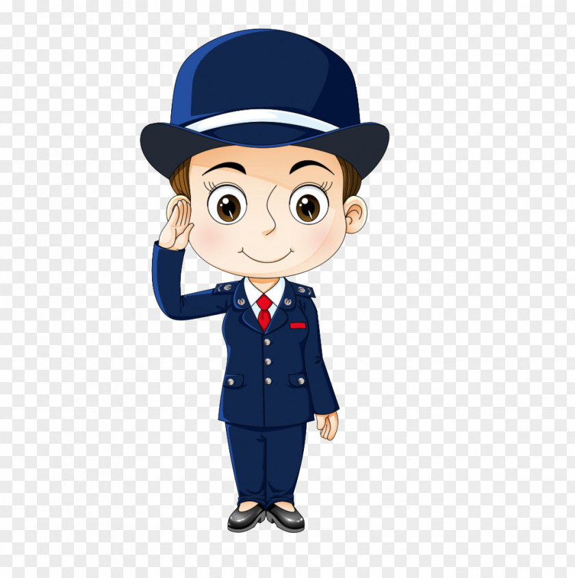 Cartoon Police Officer Public Security PNG