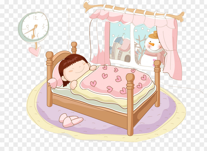 Children Who Sleep In Winter Child Infant Bed PNG