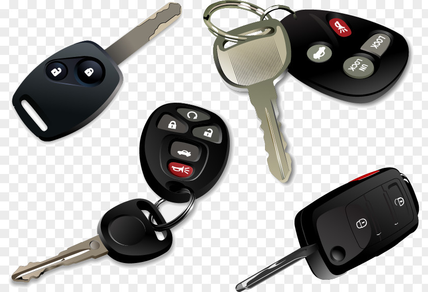 Electronic Car Keys Vector Material, Transponder Key PNG