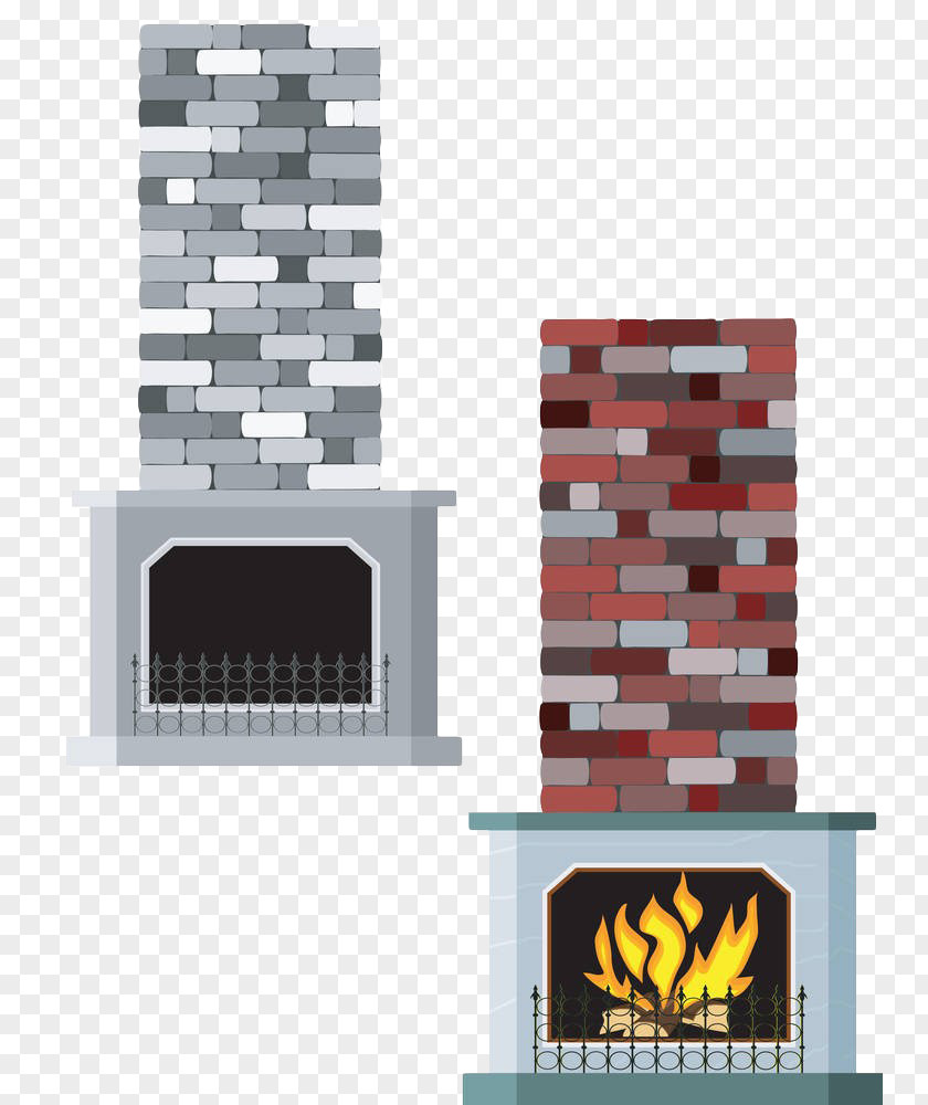 Hand-painted Firewood Stove Fireplace Mantel Clip Art PNG