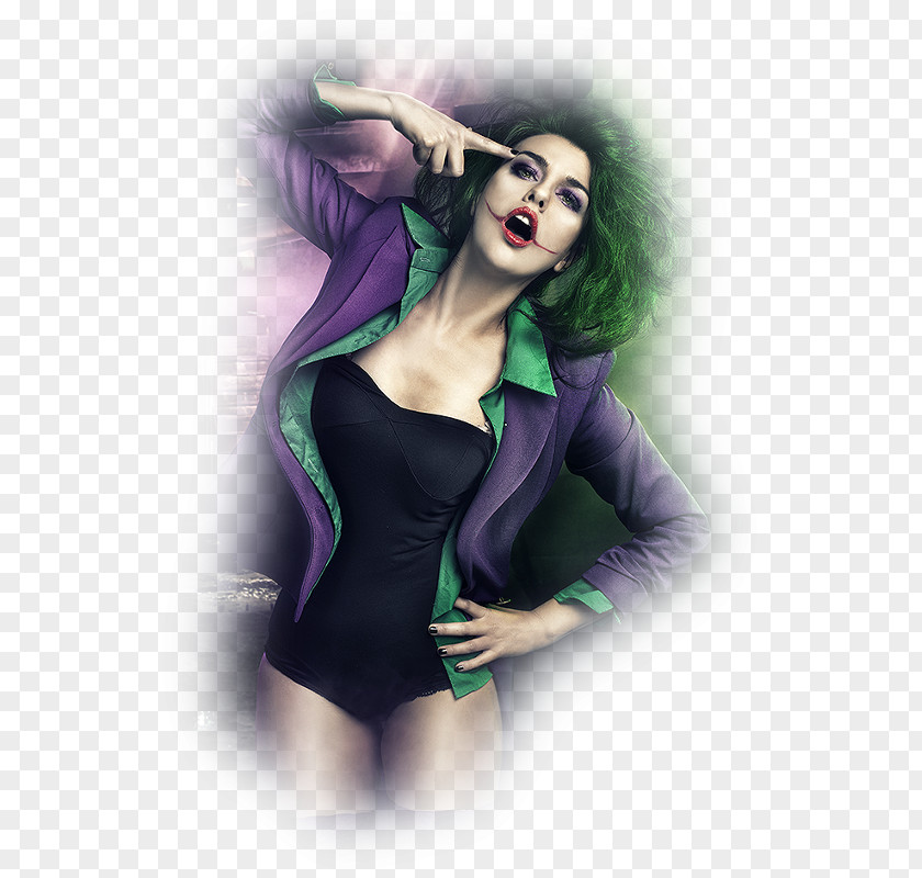 Joker Batman Harley Quinn Female Costume PNG