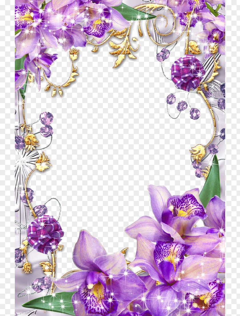 Purple Border Frame Transparent Image Paper Flower Picture Clip Art PNG