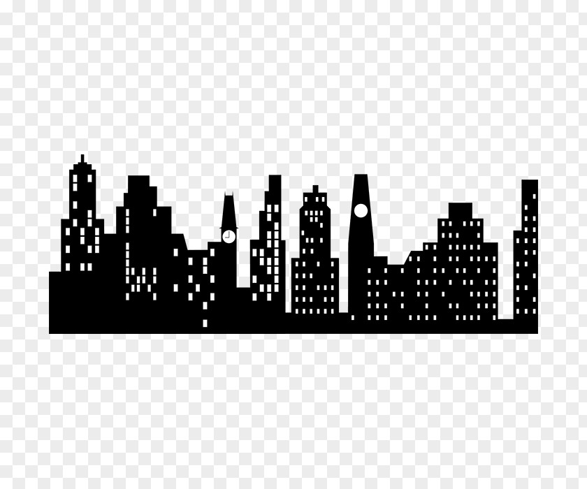 Silhouette New York City Skyline Clip Art PNG