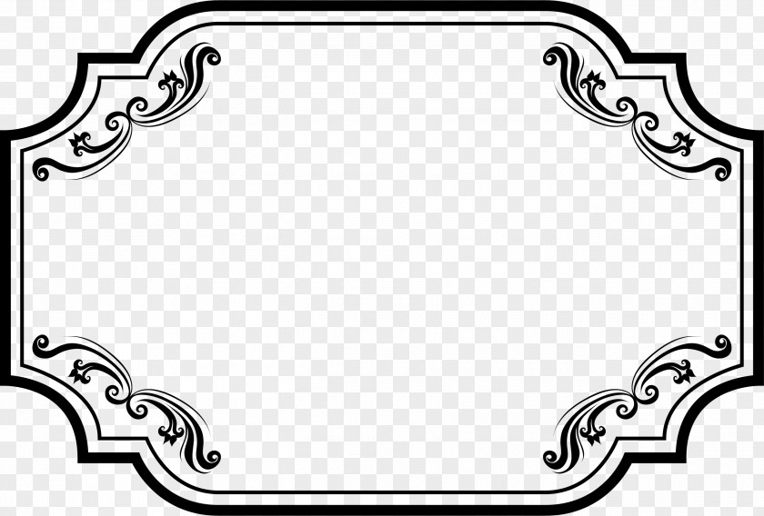 Chinese Retro Black Frame Picture Ornament PNG