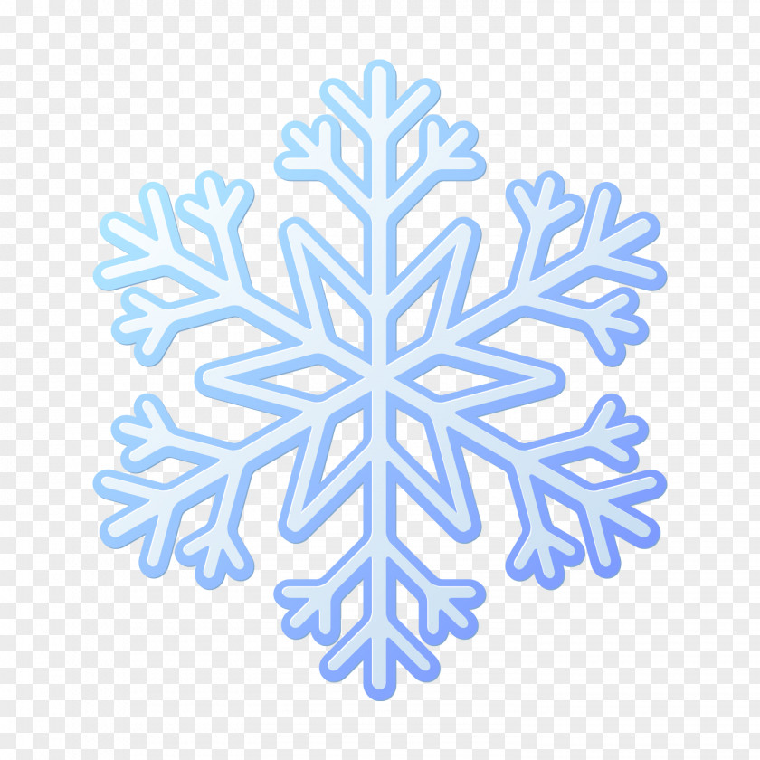 Hexagonal Single Snowflake Pattern Euclidean Vector Blue PNG