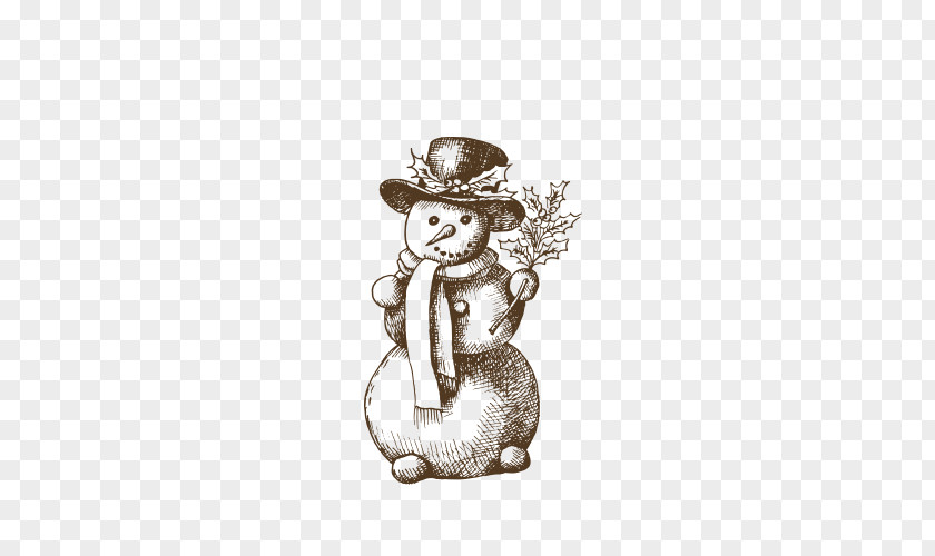 Snowman Christmas Drawing PNG