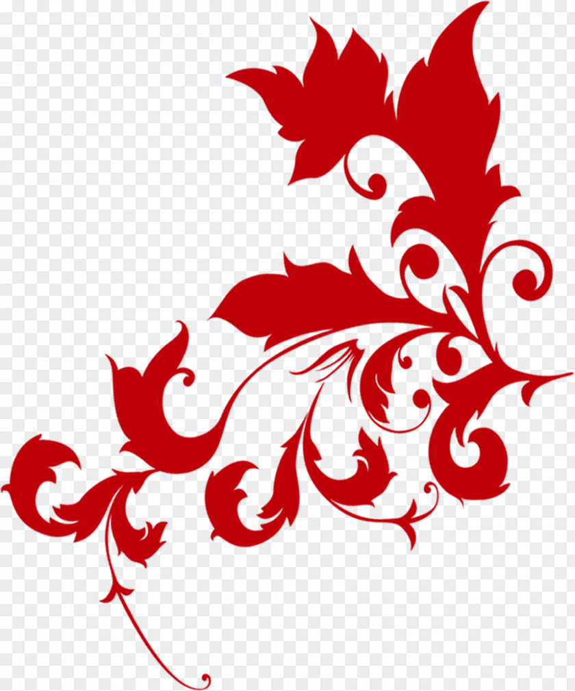 Exquisite Vintage Red Pattern PNG