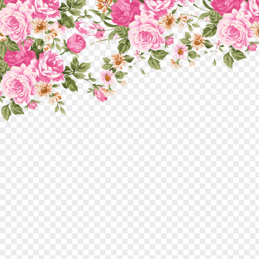 Garden Roses Floral Design PNG