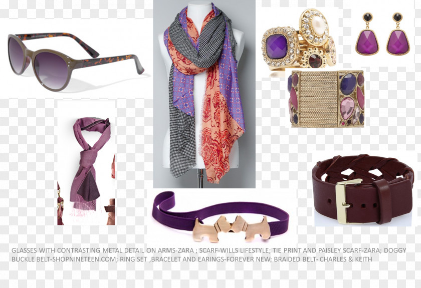 Purple Fashion Belt Pink M PNG