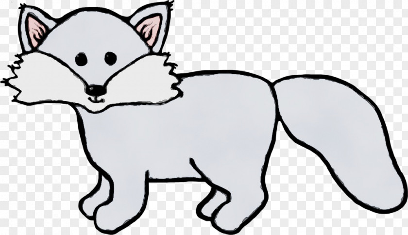 Animal Figure Coloring Book Whiskers Dog Cat Red Fox Line Art PNG