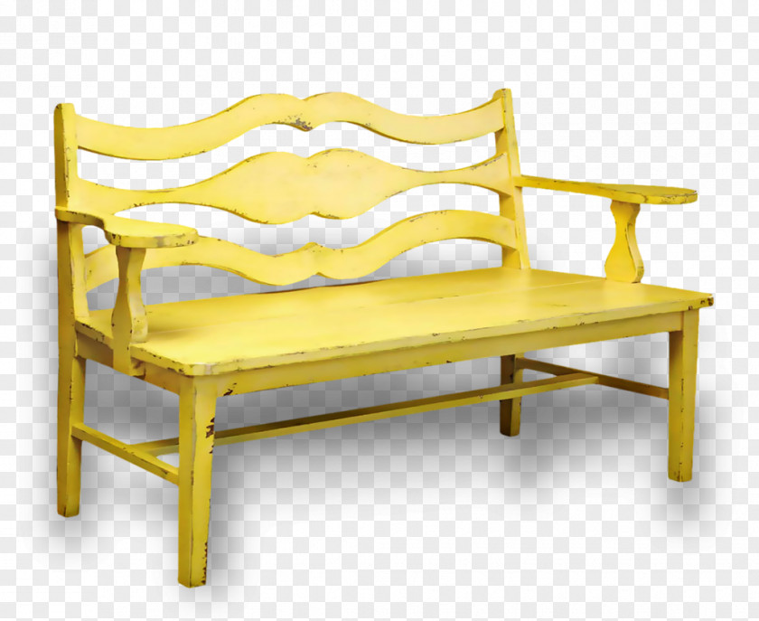 Chair Bench Wood Yellow Stool PNG