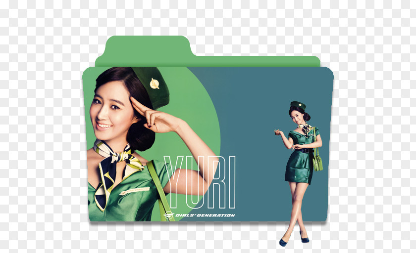 Yurigp 2 Green Black Hair PNG